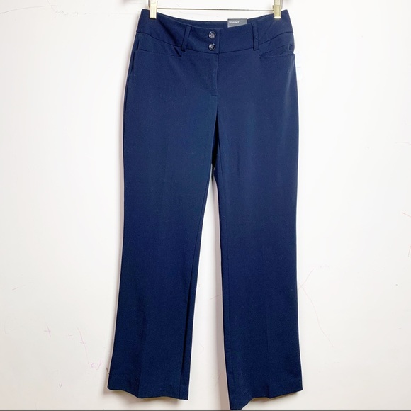 3 for $10 New Alfani Curvy Fit Navy Trousers size 4 - Picture 1 of 5